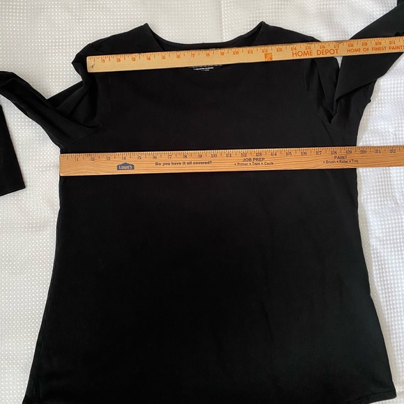 J. Jill Pure Jill Long Sleeve Stretch Cotton Tee in Black Size M - Picture 5 of 11